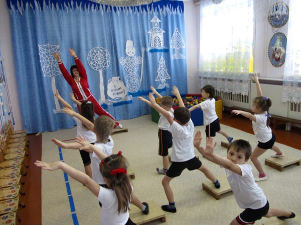 Степ-гимнастика в детском саду